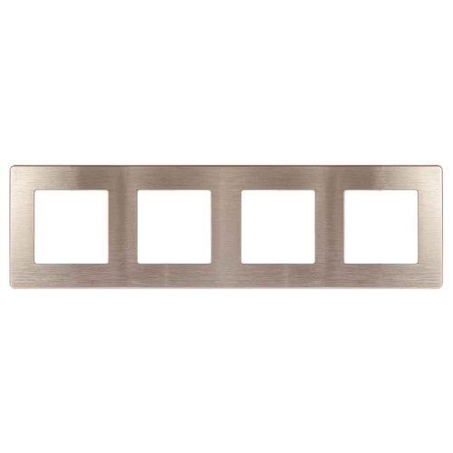 Рамка 4-постовая ЭРА 12 сатин бронза 12-5104-13 Б0052536 Рамка 4-постовая ЭРА 12 сатин бронза 12-5104-13 Б0052536
