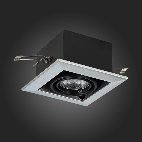 ST250.148.01 Св-к встр. Черный GU10 1*50W  L126xW126xH70 220V Без ламп Встраиваемые светильники фото 6