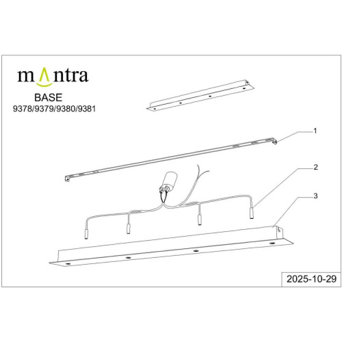 Потолочное основание Mantra Modular Light Florones 9378 фото 6