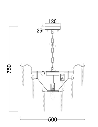 Люстра Freya FR5143PL-07G фото 4