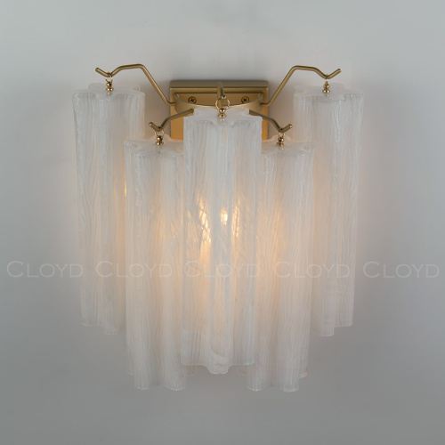 Бра Cloyd ANNO-B W1 / выс. 29 см - латунь светл. - стекло белые облака (арт.20467) фото 3 Бра Cloyd ANNO-B W1 / выс. 29 см - латунь светл. - стекло белые облака (арт.20467) фото 3