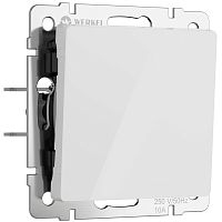 Выключатель одноклавишный (белый акрил) W1110041