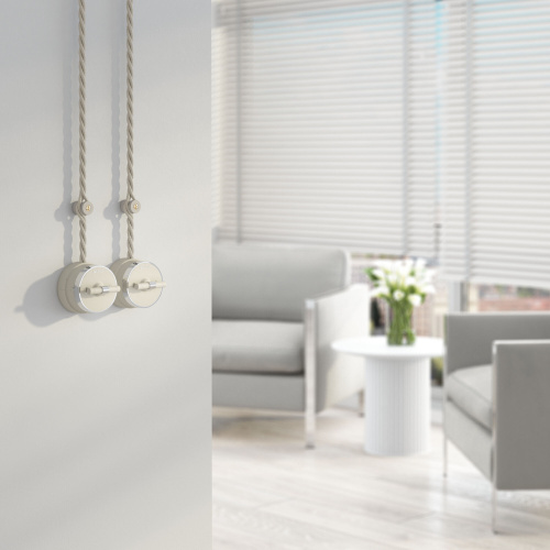 Выключатель на 4 положения двухклавишный Vintage слоновая кость матовый/хром W5822055 фото 5 Выключатель на 4 положения двухклавишный Vintage слоновая кость матовый/хром W5822055 фото 5