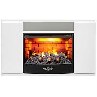 Электрокамин RealFlame Brooklyn 25,5 WT белый с очагом 3D Firestar 25,5