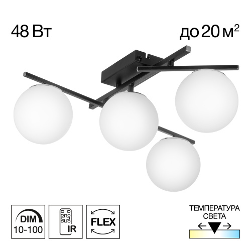 Citilux DORSY CL223142 LED Люстра поворотная Чёрная Citilux DORSY CL223142 LED Люстра поворотная Чёрная