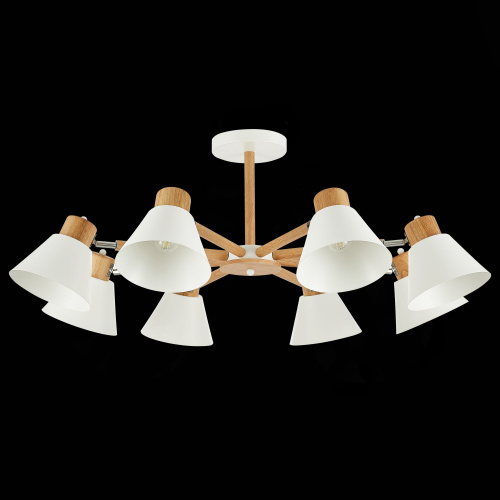 SLE103702-08 Светильник потолочный Светлое дерево, Белый/Белый E27 8*60W BUVE фото 5