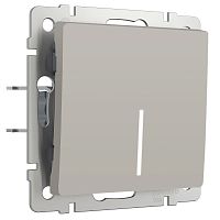 Выключатель одноклавишный проходной с подсветкой (дымчатый) W1212104