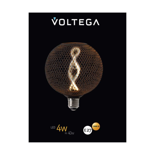 Лампа светодиодная филаментная Voltega 271 E27 4W 1800K черная 8596 фото 5 Лампа светодиодная филаментная Voltega 271 E27 4W 1800K черная 8596 фото 5