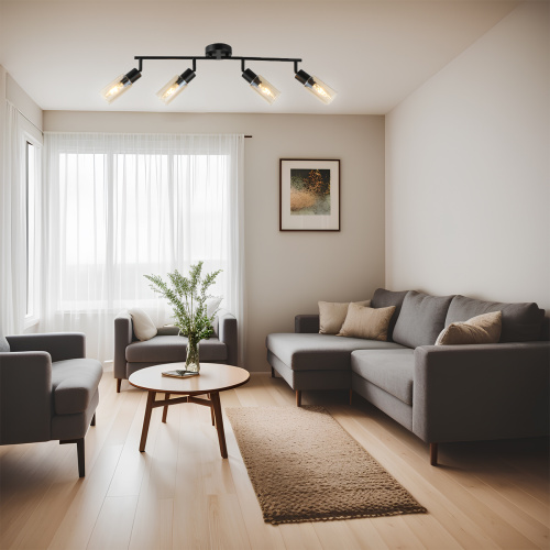 Настенно-потолочный свет Escada 10172/4 E14*40W Black/Amber фото 2 Настенно-потолочный свет Escada 10172/4 E14*40W Black/Amber фото 2