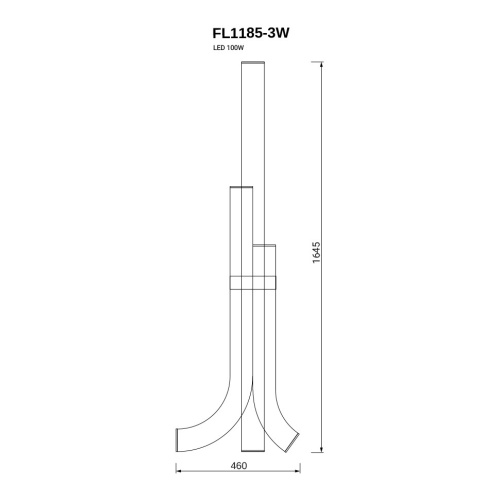 Торшер Duo FL1185-3W фото 2