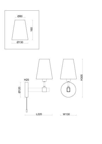 Настенный светильник (бра) Freya FR5268WL-01B Настенный светильник (бра) Freya FR5268WL-01B