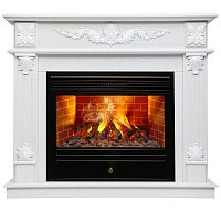 Электрокамин RealFlame Philadelphia 25,5/26 WT белое золото с очагом 3D Novara
