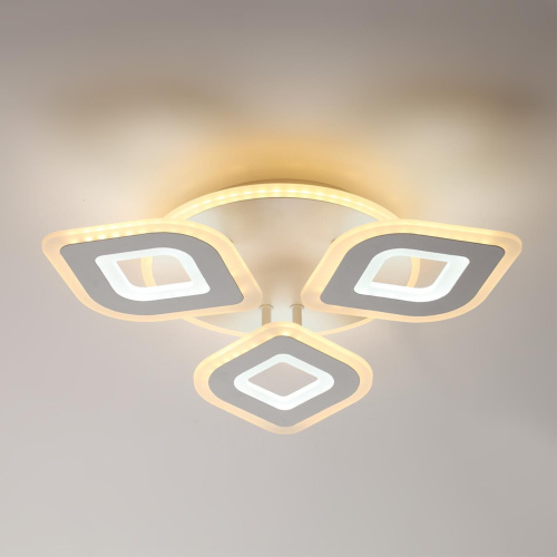 8255/62CL LEDIO LN 000 белый, металл/акрил Светильник потолочный с ПДУ LED 62W+подсветка 220V VIKKI фото 3 8255/62CL LEDIO LN 000 белый, металл/акрил Светильник потолочный с ПДУ LED 62W+подсветка 220V VIKKI фото 3