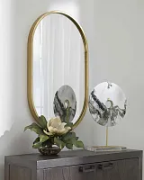 Золотое настенное зеркало "Хоггарт"