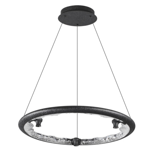 7001/44L HIGHTECH ODL25 000 Подвесной светильник черный ice crack/акрил разд. Вкл. с ПДУ IP20 LED 44W 1309Лм 3000/3800/4800K CRI > 90 CAYON