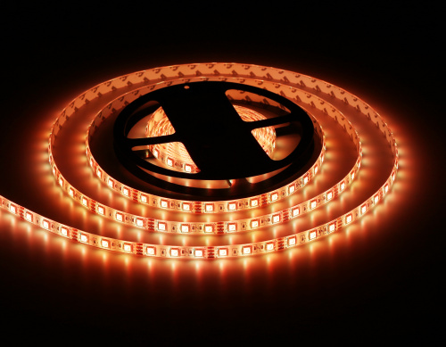 Светодиодная лента 12В 5050 60Led 14.4Вт/м Цветная RGB IP65 5м фото 13