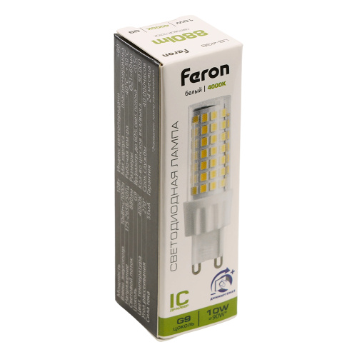 Лампа светодиодная диммируемая Feron LB-438 G9 10W 175-265V 4000K фото 5