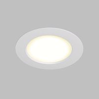 DK3046-WH Встраиваемый светильник, IP 20, 5Вт, LED, белый, пластик
