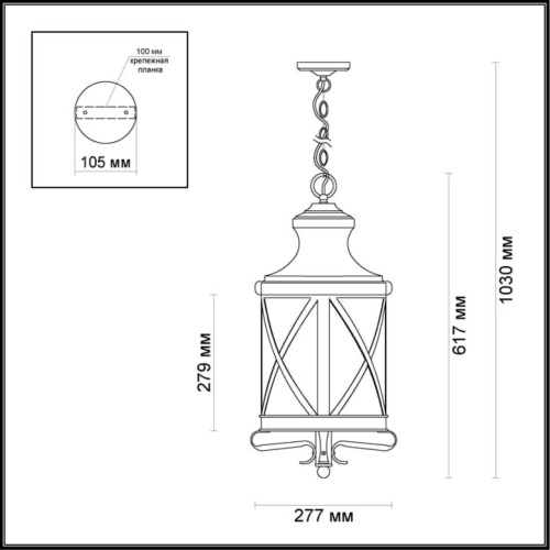 4045/3 NATURE ODL18 701 черный/золотая патина Уличный светильник-подвес IP44 E14 3*60W 220V SATION фото 3 4045/3 NATURE ODL18 701 черный/золотая патина Уличный светильник-подвес IP44 E14 3*60W 220V SATION фото 3