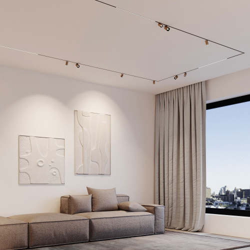 Mini Magnetic Трековый светильник 9W 3000K латунь/черный 85204/01 фото 3