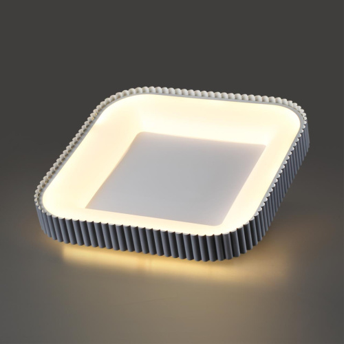 7769/56L AVRA LED SN 578 Светильник металл/белый/серый LED (56Вт+14Вт) 3000-6000K 500х500 IP43 пульт ДУ+подсветка SHARMEL фото 2