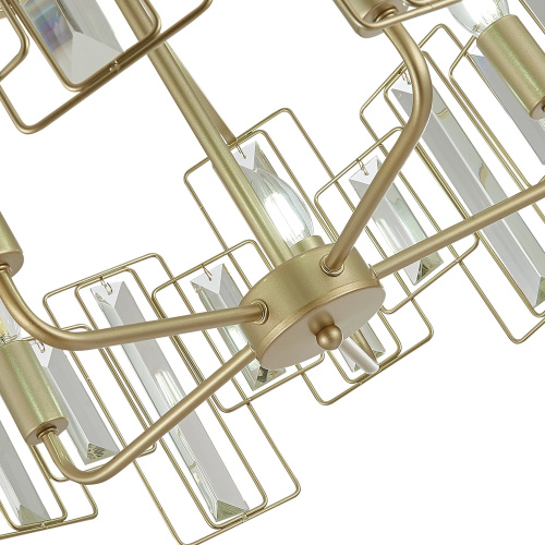 SLE103403-05 Светильник подвесной Шампань/Прозрачный E14 5*40W GIANO фото 12