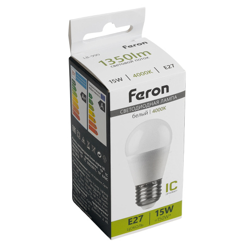 Лампа светодиодная Feron LB-990 Шарик E27 15W 175-265V 4000K фото 4