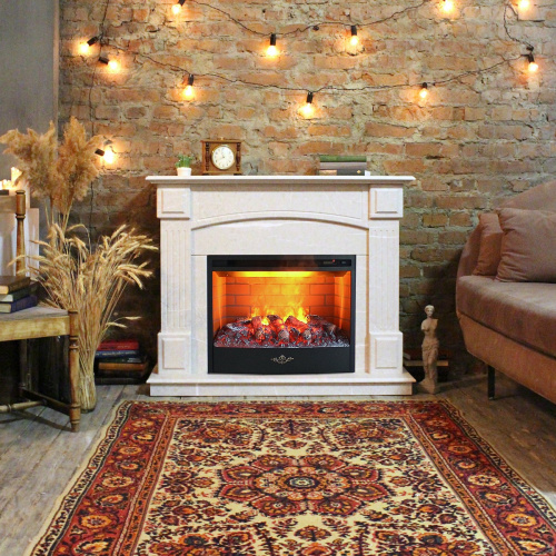 Электрокамин RealFlame Carolina 24/25,5 WT мрамор серый с очагом 3D Firestar 25,5 фото 6 Электрокамин RealFlame Carolina 24/25,5 WT мрамор серый с очагом 3D Firestar 25,5 фото 6