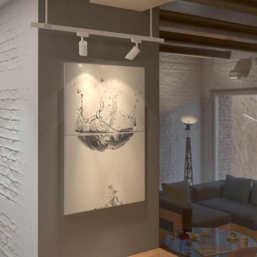 Трековый светильник для однофазного шинопровода Splay GU10 Белый MRL 1006 фото 5