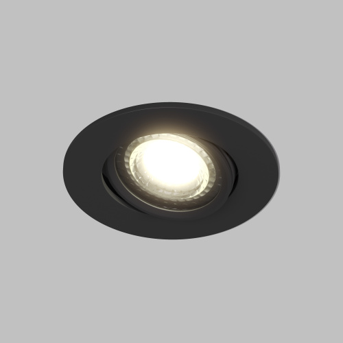 DK3020-BK Встраиваемый светильник, IP 20, 10 Вт, GU5.3, LED, черный, пластик