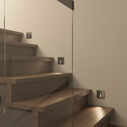 DK1030-NI Светильник встраиваемый в стену, IP 20, LED 3000K, 3 Вт, никель, алюминий фото 2