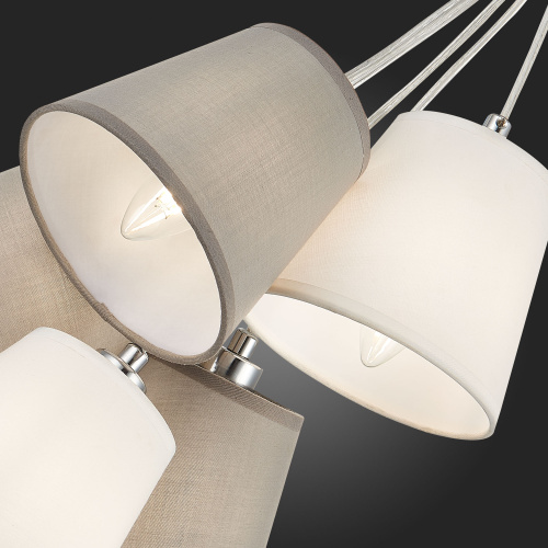 SLE300403-05 Светильник подвесной Хром/Белый, Серый E14 5*40W PRATO фото 9 SLE300403-05 Светильник подвесной Хром/Белый, Серый E14 5*40W PRATO фото 9