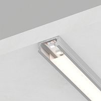 Профиль алюминиевый накладной, серебро, CAB262