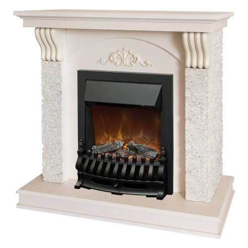 Каминокомплект CORFINO/МИЛАН Слоновая кость с очагом Электроочаг FOBOS ЛАЙТ/ФОБОС ЛАЙТ фото 2
