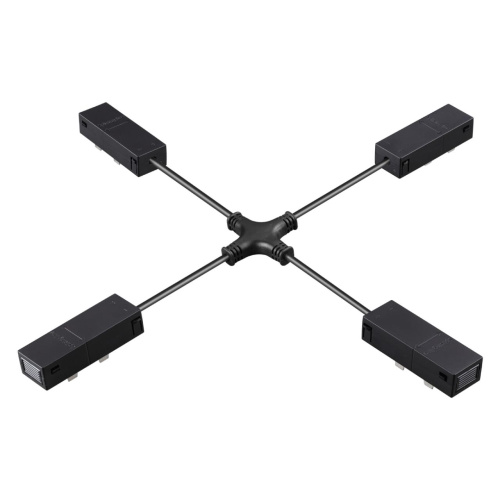 135315 PORT NT25 206 черный Гибкий токопроводящий соединитель "X" IP20 90-240V VECTOR