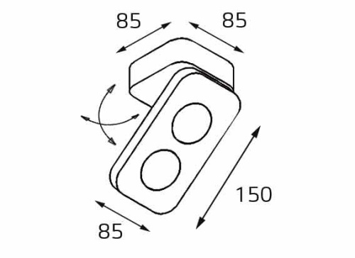 62AC21 white светильник настенно-потолочный поворотный фото 2