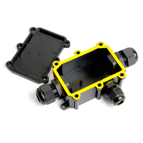 Коробка распределительная STEKKER  LD523 водонепроницаемая на 3 выхода, 450V, 140х78х36, черный фото 7