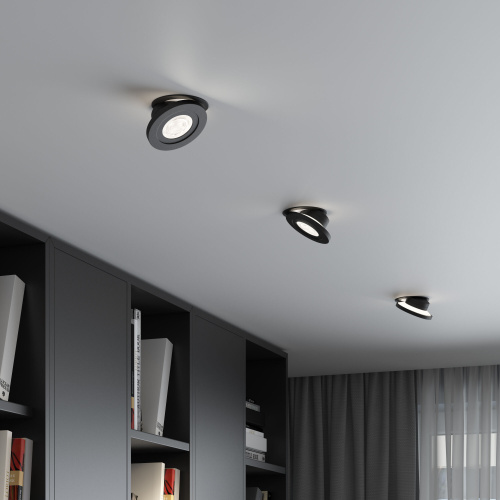 Встраиваемый поворотный светодиодный светильник 6W 4000K чёрный 25084/LED фото 4 Встраиваемый поворотный светодиодный светильник 6W 4000K чёрный 25084/LED фото 4