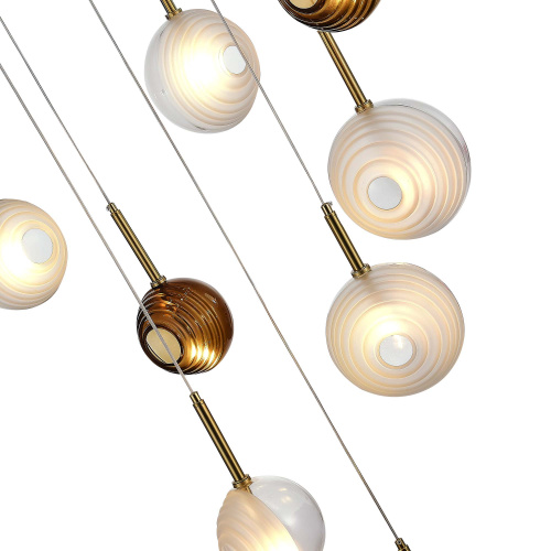 SL1183.543.12 Светильник подвесной ST-Luce Латунь/Черный, Белый G4 12*5W FOLIGNO фото 2