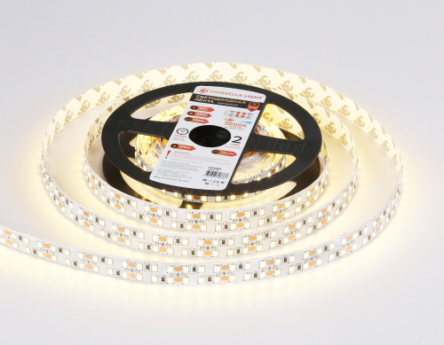 Светодиодная лента двухрядная 12В 2835 240Led 19.2Вт/м 3000K IP20 5м фото 3