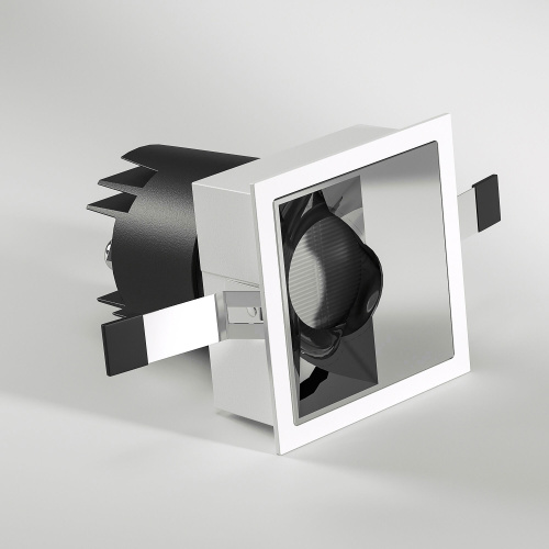 Точечный светодиодный светильник 10W 3000K белый/хром 25091/LED фото 2