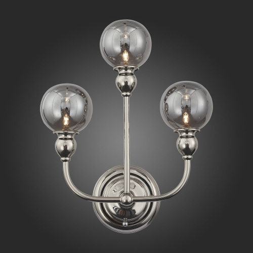 SL552.101.03 Бра ST-Luce Никель/Дымчатый G9 3*5W FUNHI фото 3 SL552.101.03 Бра ST-Luce Никель/Дымчатый G9 3*5W FUNHI фото 3