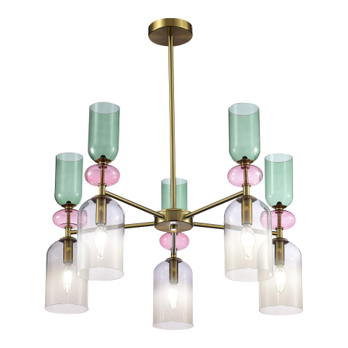 SL2000.202.05 Люстра потолочная ST-Luce Золотистый/Дымчатый E14 5*40W GEA фото 3