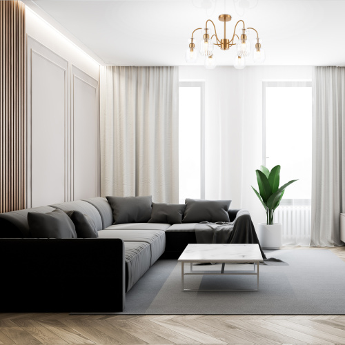 Светильник на штанге Escada 1141/6PL E14*60W Antigue copper/Clear фото 2 Светильник на штанге Escada 1141/6PL E14*60W Antigue copper/Clear фото 2