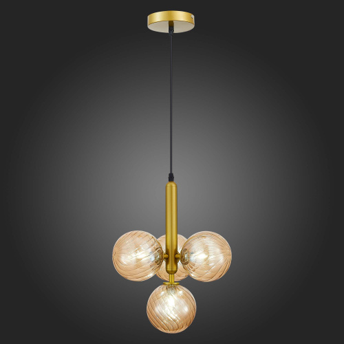 SLE220323-04 Светильник подвесной Золото/Янтарный G9 4*5W 4000K SALERNO фото 5