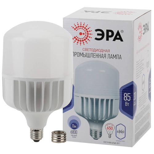 Лампа светодиодная ЭРА E27 85W 6500K матовая LED POWER T140-85W-6500-E27/E40 Б0032088 фото 3 Лампа светодиодная ЭРА E27 85W 6500K матовая LED POWER T140-85W-6500-E27/E40 Б0032088 фото 3