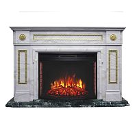 Каминокомплект PRESIDENT/ПРЕЗИДЕНТ Президентский мрамор с очагом Электроочаг FIRESPACE/ФАЕРСПЕЙС 33
