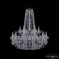 Люстра хрустальная 1409/12+6/300/h-94/2d Ni