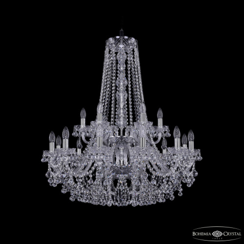 Люстра хрустальная 1409/12+6/300/h-94/2d Ni Люстра хрустальная 1409/12+6/300/h-94/2d Ni