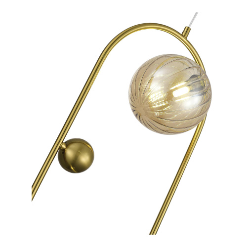 SL1515.303.02 Светильник подвесной ST-Luce Латунь/Янтарный,Дымчатый G9 2*5W 4000K SPHERE фото 3 SL1515.303.02 Светильник подвесной ST-Luce Латунь/Янтарный,Дымчатый G9 2*5W 4000K SPHERE фото 3